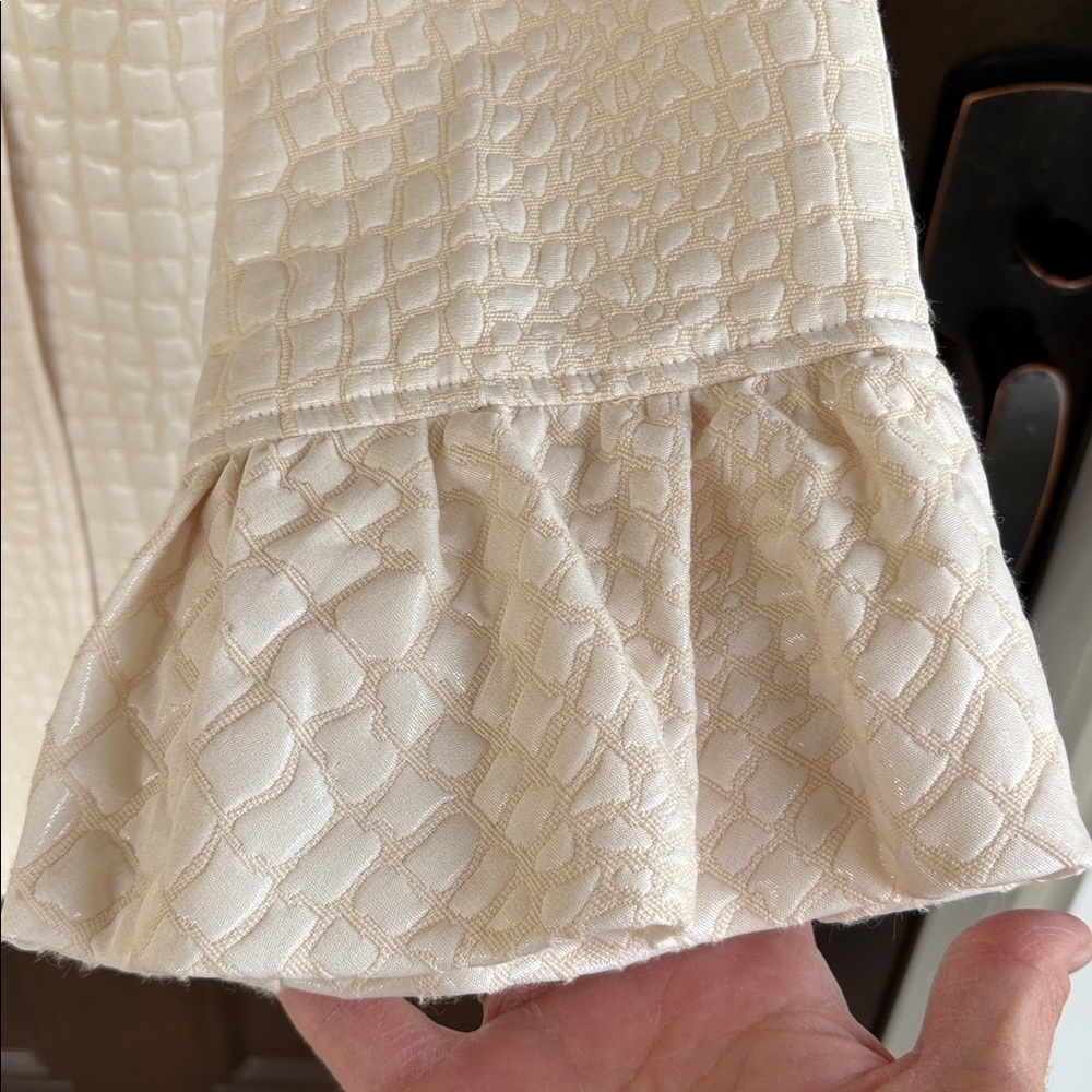 EUC Ali Miles A-Line Button Front Jacket Top Ivory Size Small - Picture 5 of 8